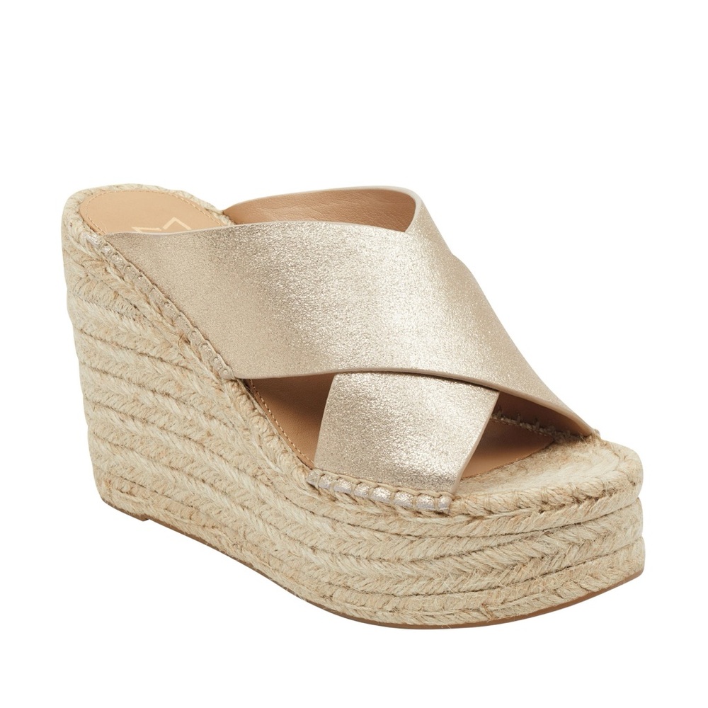 New Marc Fisher Aden Espadrille Platform Wedge Sandal Sz 9
